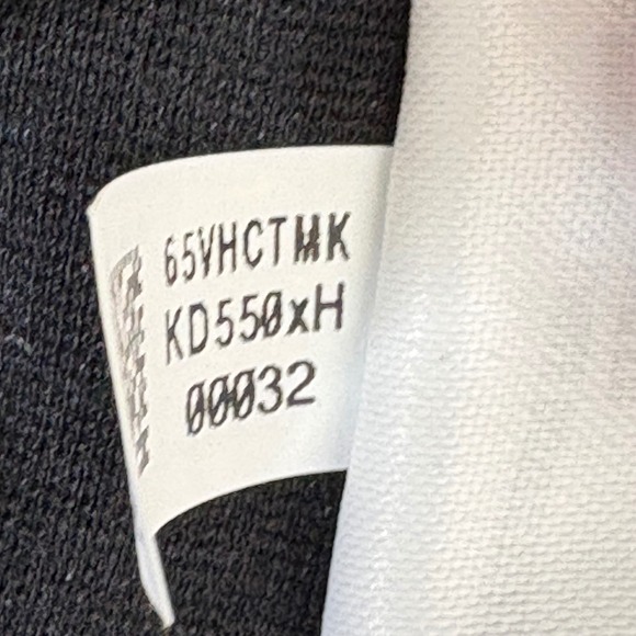 American Eagle Black Long Sleeve Stretchy Mini Dress Boat Neck with Slit Size L - Picture 8 of 13